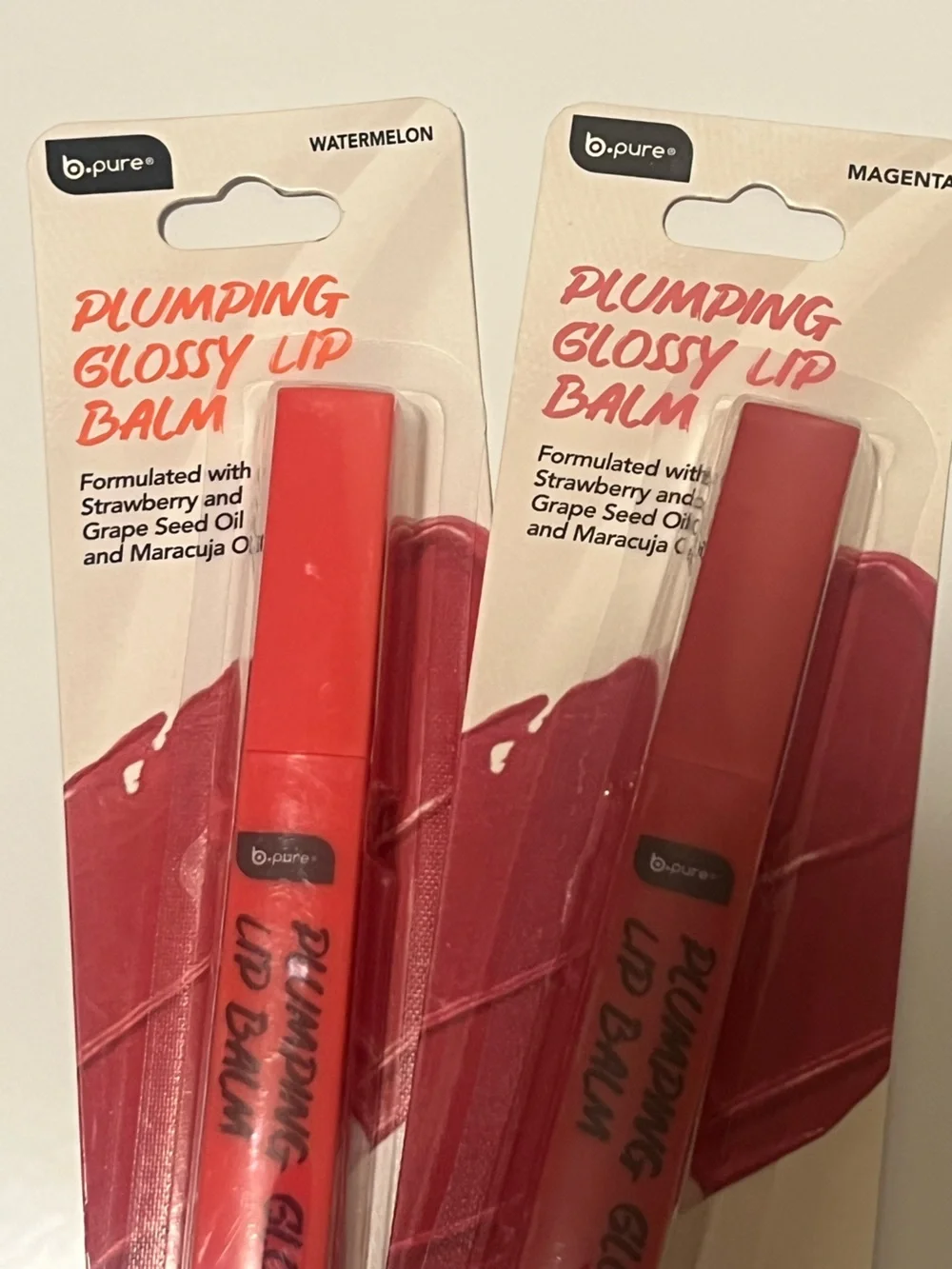 Plumping Glossy Lip Balm — Watermelon & Magenta